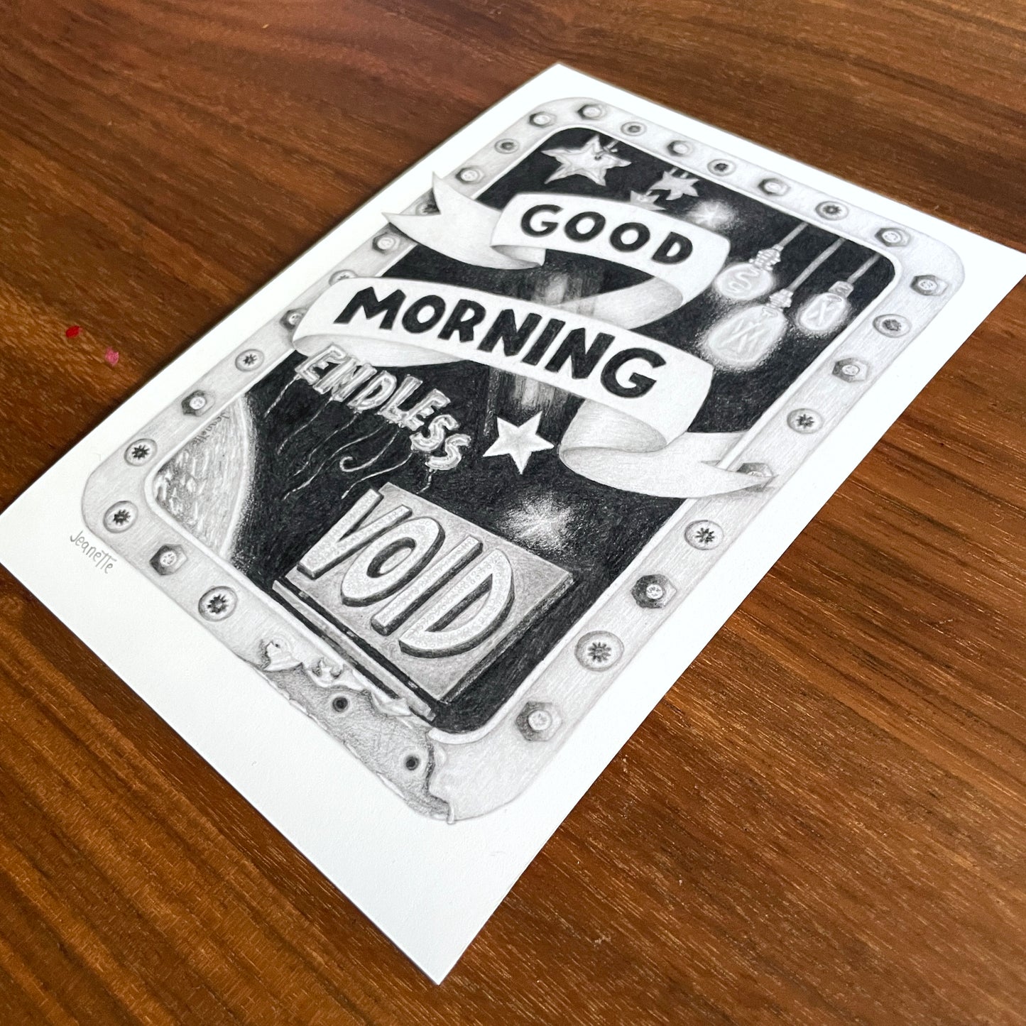 Good morning endless void - signed print